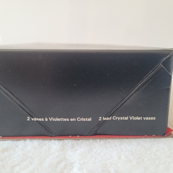 CRISTAL D'ARQUES Vintage Set of Two Lead Crystal Vases Violette Collection - Picture 8 of 8